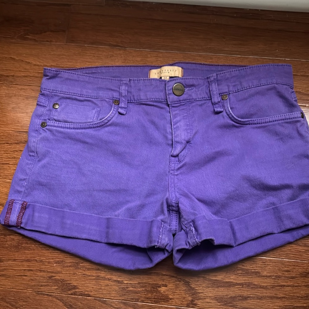 Sanctuary brand purple denim shorts